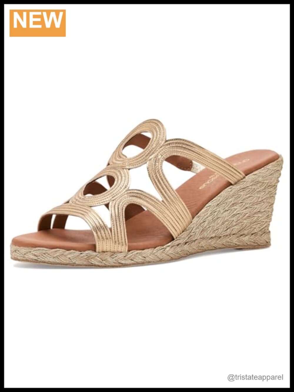 Slip-On Espadrille Wedge Sandal with Leather Lining and Cushioned Insole